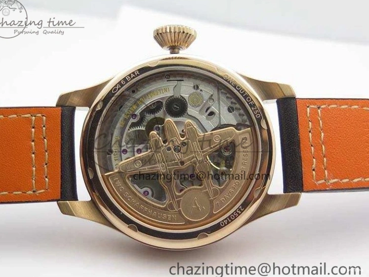 MIROTIME 0226 Popular Big Pilot Real PR IW502706 RG YLF 1:1 Best Edition Brown Dial On Calfskin Strap A 7223